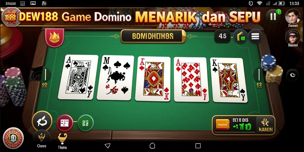 Tampilan gameplay Domino yang seru dan menantang di DEWI188.