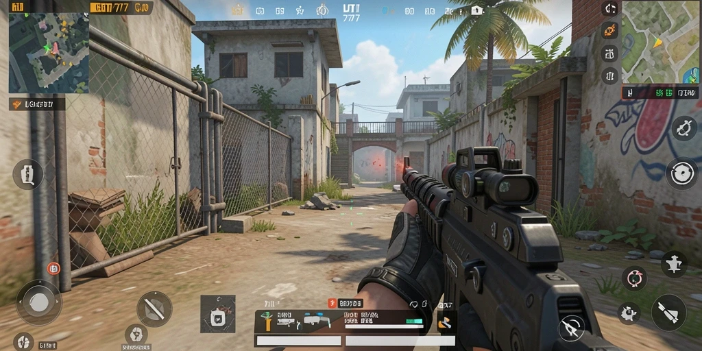 Screenshot gameplay GT777 yang menunjukkan aksi tembak-menembak seru.