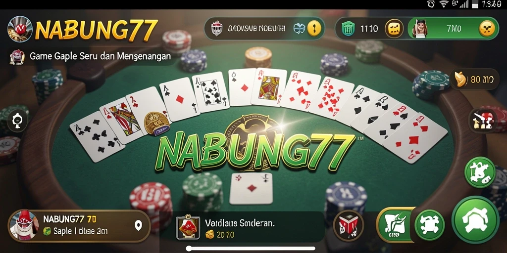 Gameplay seru Gaple di NABUNG77 yang membuat ketagihan.