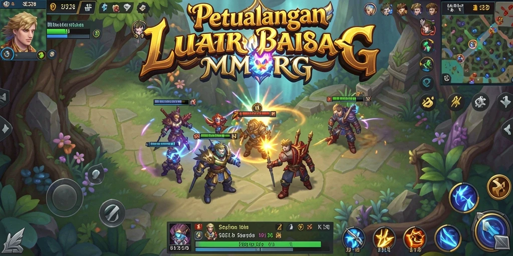 Tampilan gameplay SE328 menampilkan pertarungan epik dalam dunia fantasi.