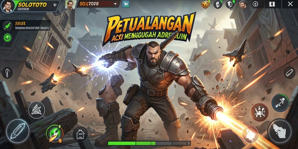 Tampilan seru dari gameplay aksi SOLOTOTO yang mendebarkan.
